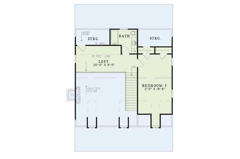 Home Plan - Floor Plan - Upper Floor for Colonial House Plan #17-2882 - 3 bed, 2 bath