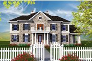 Colonial Style House Plan - 4 Beds 3.5 Baths 3622 Sq/Ft Plan #70-1144 