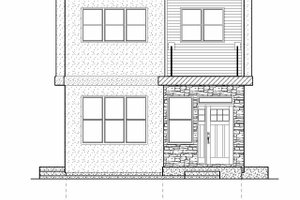 Exterior - Rear Elevation 1 for Modern House Plan #126-171 - 3 bed, 1.5 bath
