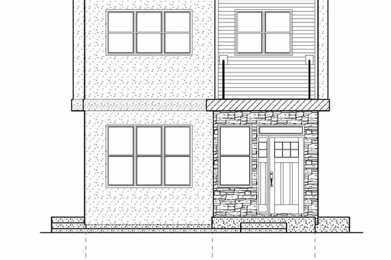 Exterior - Rear Elevation 1 for Modern House Plan #126-171 - 3 bed, 1.5 bath
