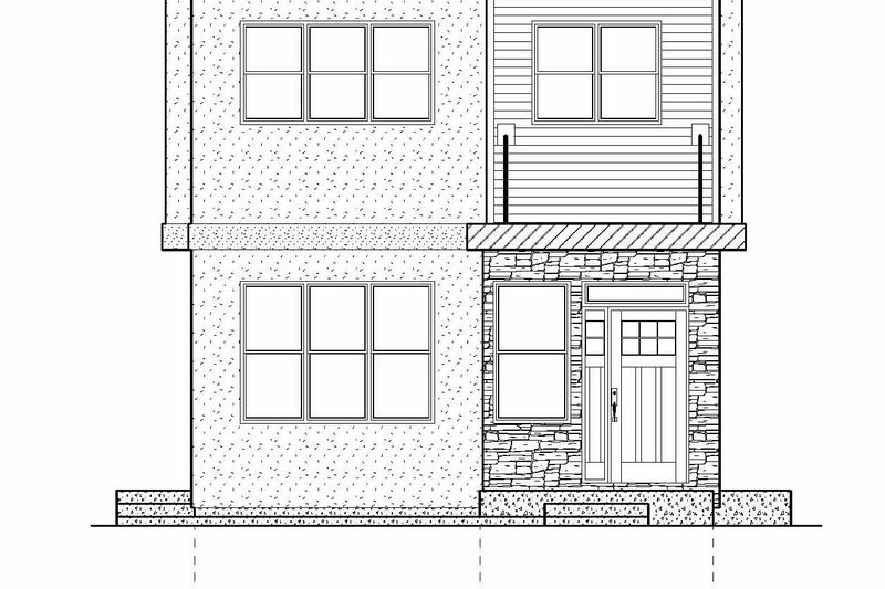 Dream House Plan - Exterior - Rear Elevation 1 for Modern House Plan #126-171 - 3 bed, 1.5 bath