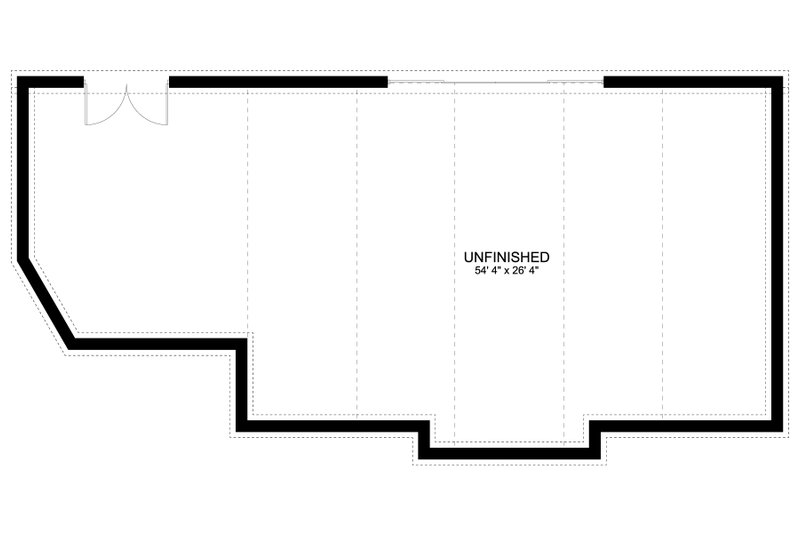 Dream House Plan - Floor Plan - Lower Floor for Farmhouse House Plan #1060-183 - 1 bed, 1 bath