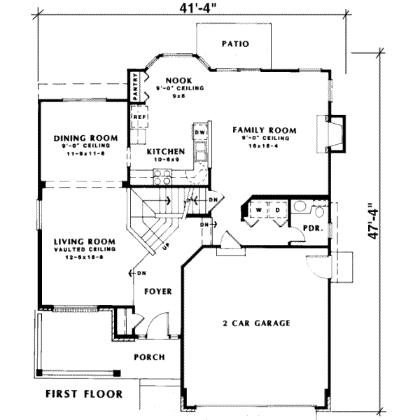 Traditional Floor Plan - Main Floor Plan #312-570