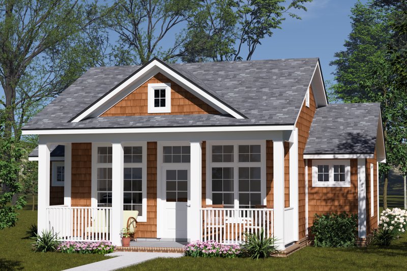 Home Plan - Exterior - Other Elevation for Cottage House Plan #513-2411 - 2 bed, 2 bath