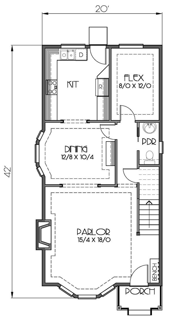 Traditional Floor Plan - Main Floor Plan #423-26