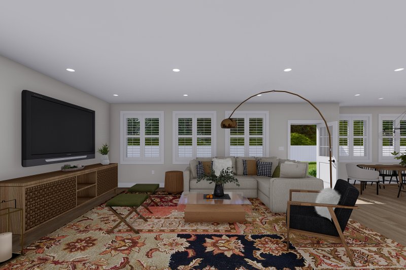 Architectural House Design - Interior - Family Room 1 for Traditional House Plan #1060-143 - 3 bed, 2.5 bath