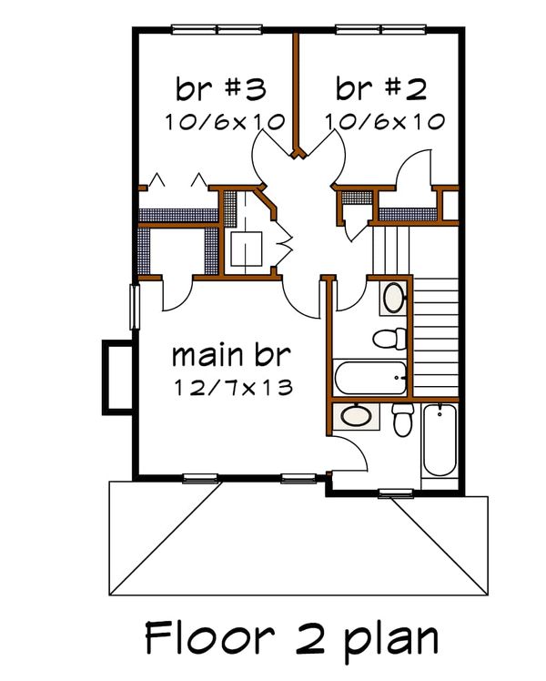 Home Plan - Country Floor Plan - Upper Floor Plan #79-173