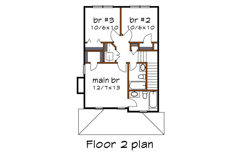Home Plan - Country Floor Plan - Upper Floor Plan #79-173