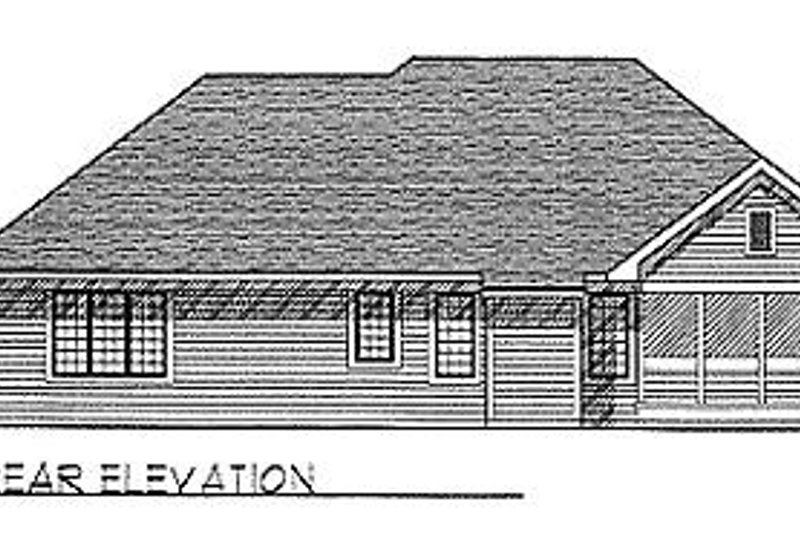 House Plan Design - Exterior - Rear Elevation for Traditional House Plan #70-191 - 3 bed, 2.5 bath