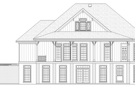 Exterior - Rear Elevation for Cottage House Plan #45-583 - 3 bed, 2 bath