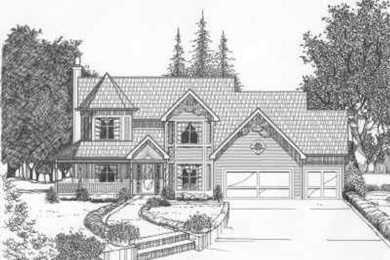 Exterior - Front Elevation for Traditional House Plan #6-138 - 4 bed, 2.5 bath