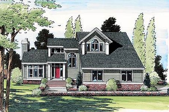 Exterior - Front Elevation House Plan #312-397 - 3 bed, 2.5 bath