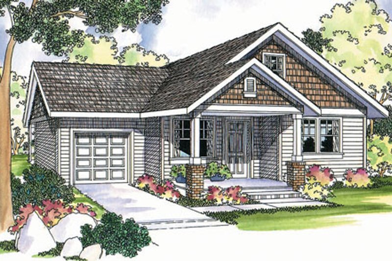 Architectural House Design - Traditional Exterior - Front Elevation Plan #124-398
