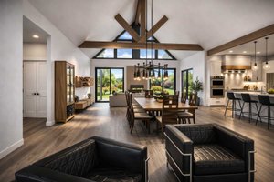 Interior - Family Room for Cabin House Plan #1101-66 - 2 bed, 2 bath