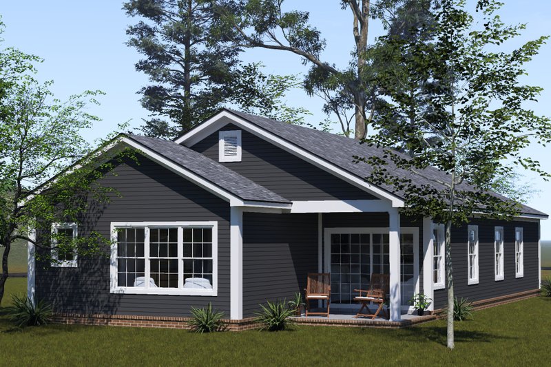 House Blueprint - Exterior - Rear Elevation for Cottage House Plan #513-2448 - 4 bed, 3 bath
