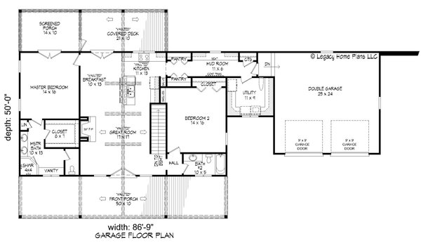 Architectural House Design - Country Floor Plan - Main Floor Plan #932-605