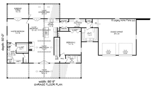 Country Floor Plan - Main Floor Plan #932-605