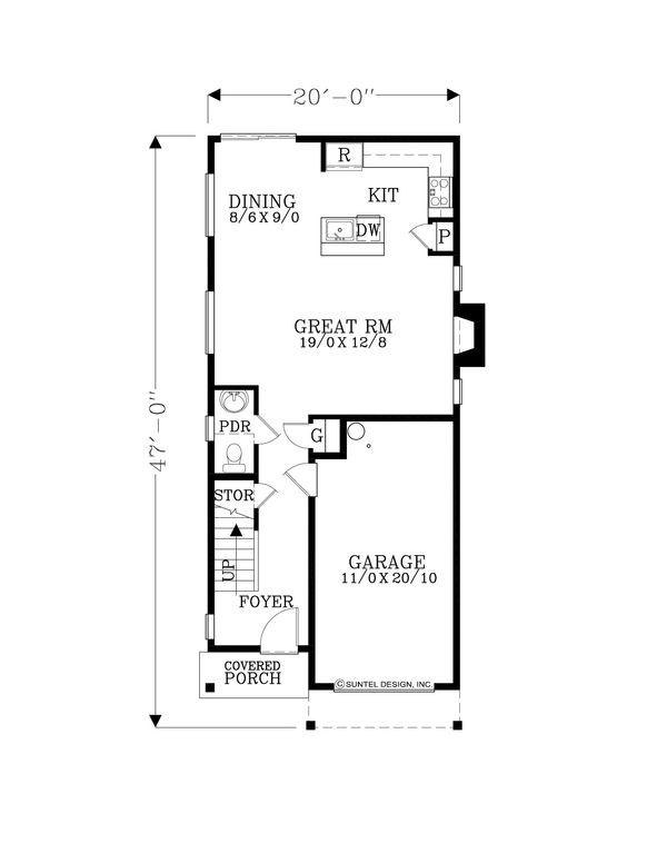 House Plan Design - Craftsman Floor Plan - Main Floor Plan #53-624
