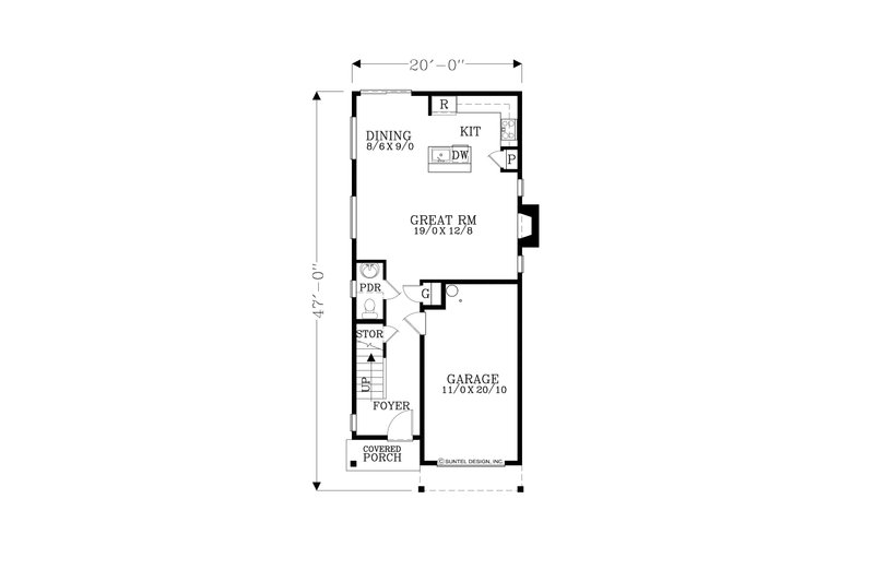 Dream House Plan - Floor Plan - Main Floor for Craftsman House Plan #53-624 - 3 bed, 2.5 bath