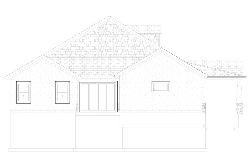 House Plan Design - Exterior - Other Elevation 2 for Craftsman House Plan #1060-70 - 5 bed, 2.5 bath