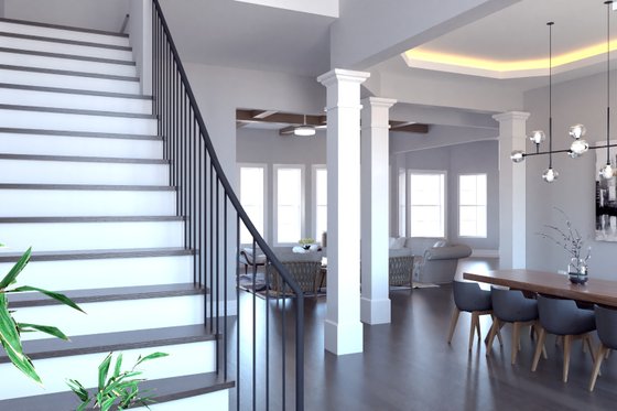 Interior - Entry for European House Plan #54-423 - 4 bed, 4.5 bath