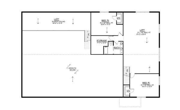 Home Plan - Barndominium Floor Plan - Upper Floor Plan #1064-356