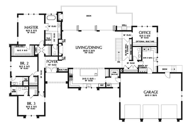 House Plan Design - Modern Floor Plan - Main Floor Plan #48-926