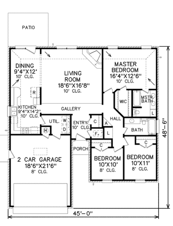 Traditional Floor Plan - Main Floor Plan #65-254