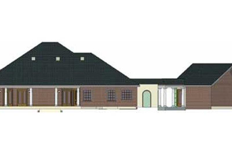 Dream House Plan - Exterior - Rear Elevation for European House Plan #44-124 - 4 bed, 2 bath