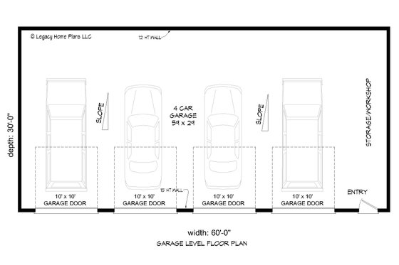 Floor Plan - Main Floor for Contemporary House Plan #932-952, 0 bath