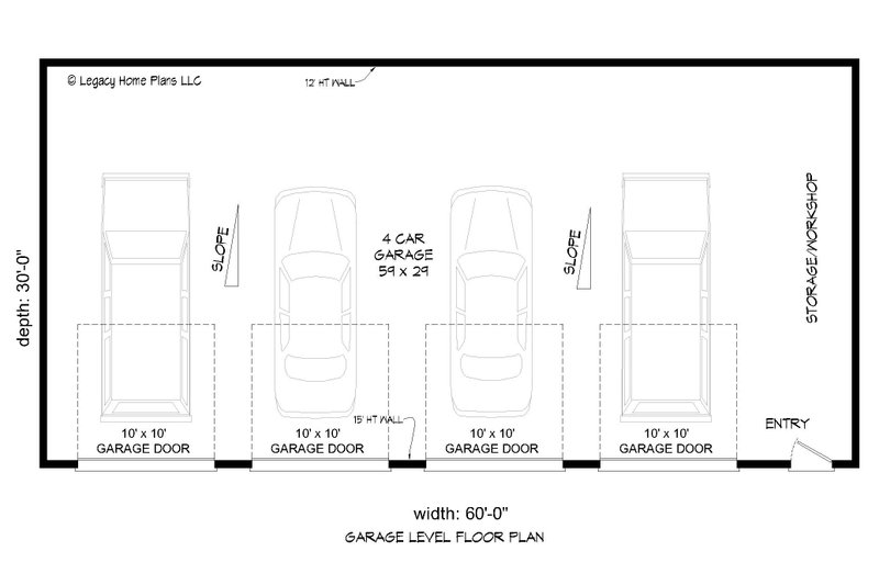 Home Plan - Floor Plan - Main Floor for Contemporary House Plan #932-952, 0 bath