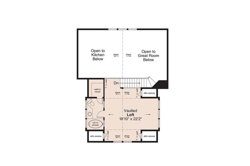 Home Plan - Floor Plan - Upper Floor for Barndominium House Plan #124-1263 - 2 bed, 2 bath