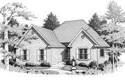 European Style House Plan - 3 Beds 2 Baths 1824 Sq/Ft Plan #10-115 