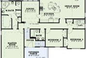 Traditional Style House Plan - 3 Beds 2 Baths 2010 Sq/Ft Plan #17-303 Exterior 