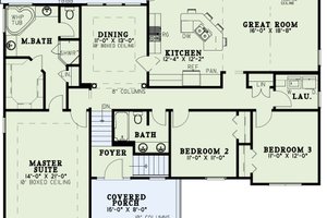 Exterior - Front Elevation 4 for Traditional House Plan #17-303 - 3 bed, 2 bath