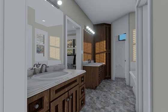 Interior - Master Bathroom 1 for Traditional House Plan #1060-59 - 3 bed, 2 bath