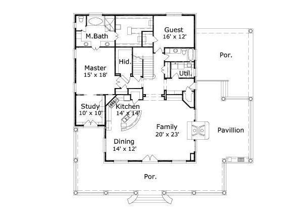 Traditional Floor Plan - Main Floor Plan #411-730