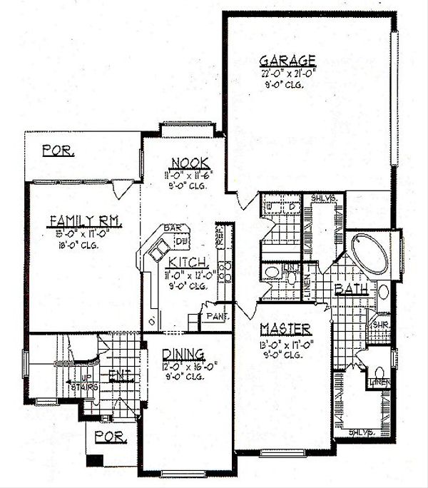 European Floor Plan - Main Floor Plan #62-145