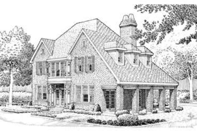 Architectural House Design - European Exterior - Front Elevation Plan #410-391