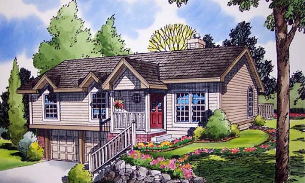 Exterior - Front Elevation 2 for Traditional House Plan #312-313 - 3 bed, 1.5 bath