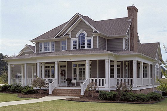 country farm house by David Wiggins huge wrap around porch
