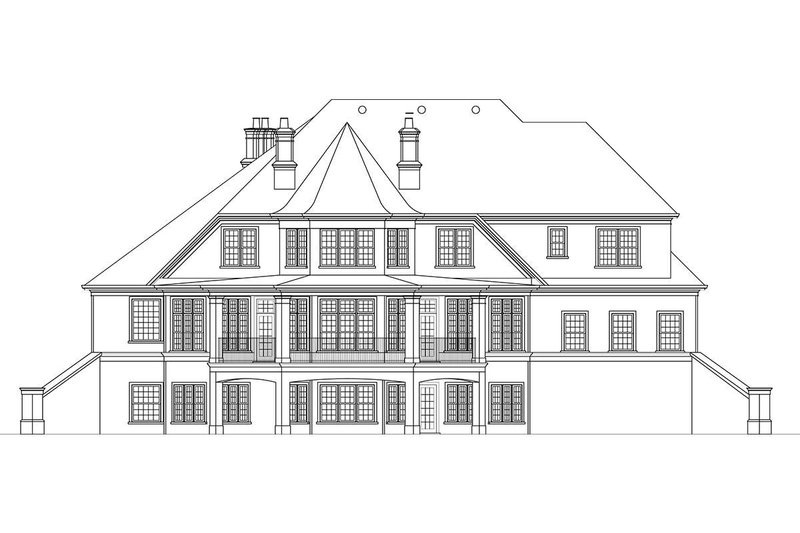 House Plan Design - Exterior - Rear Elevation 3 for European House Plan #119-152 - 4 bed, 2.5 bath