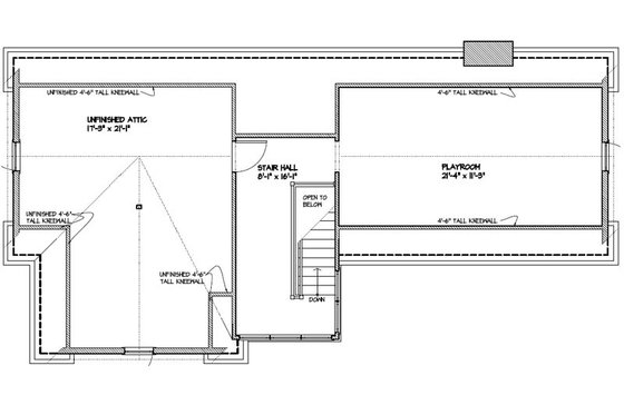 Floor Plan - Other Floor for Colonial House Plan #477-5 - 3 bed, 2.5 bath