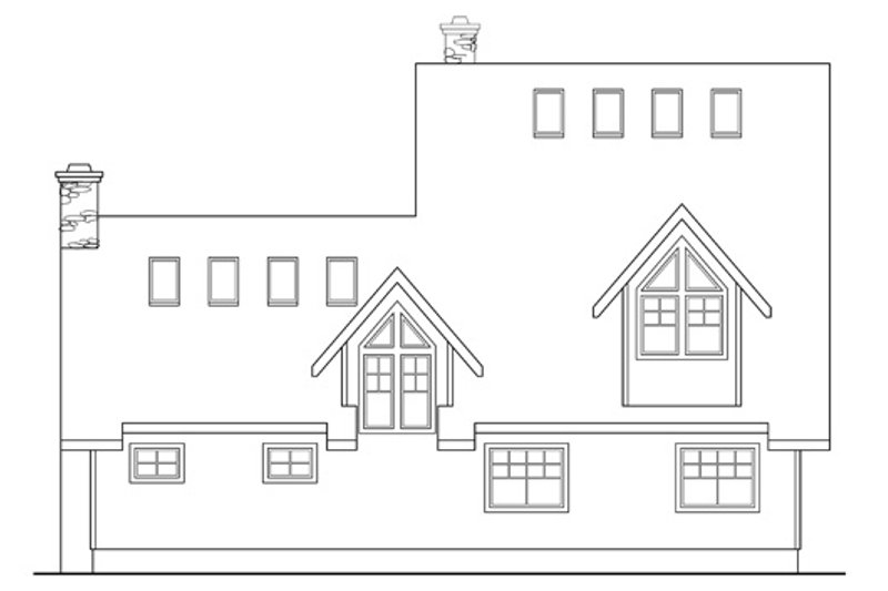 Home Plan - Exterior - Rear Elevation for Traditional House Plan #124-207 - 3 bed, 2 bath