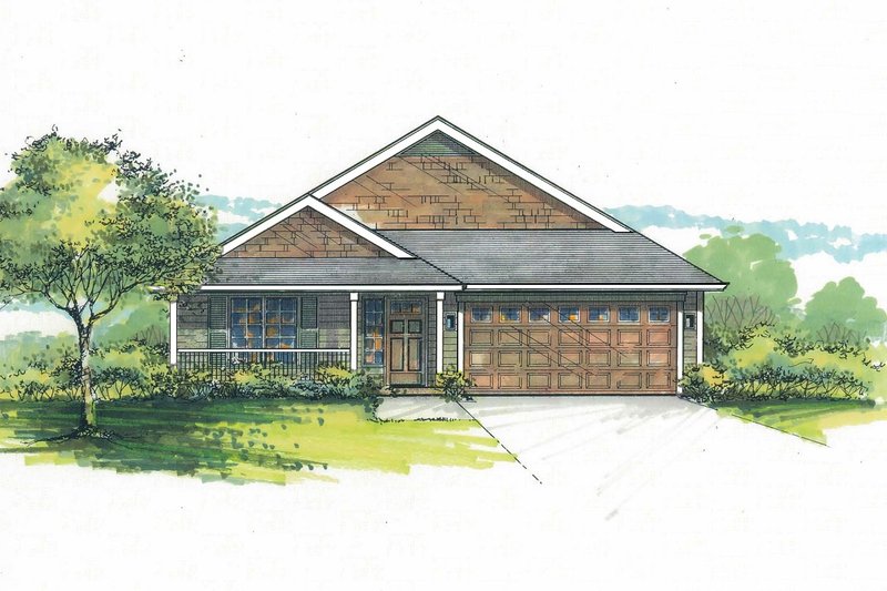 Dream House Plan - Craftsman Exterior - Front Elevation Plan #53-599