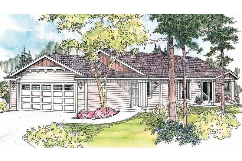 Home Plan - Ranch Exterior - Front Elevation Plan #124-591