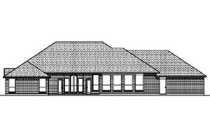 Exterior - Rear Elevation for Traditional House Plan #84-378 - 4 bed, 3 bath