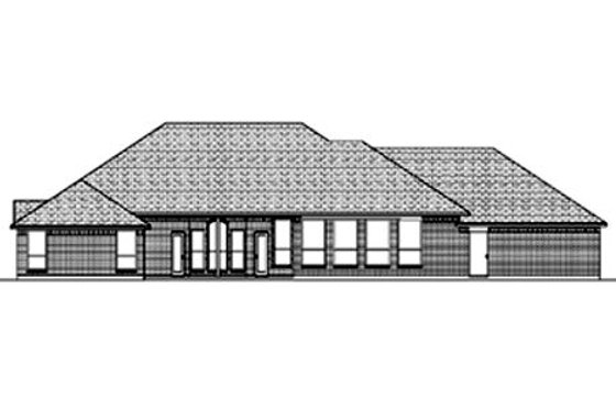 Exterior - Rear Elevation for Traditional House Plan #84-378 - 4 bed, 3 bath