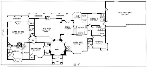 Mediterranean Floor Plan - Main Floor Plan #1-870