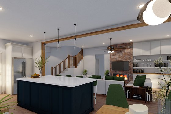 Interior - Kitchen for European House Plan #923-288 - 4 bed, 2.5 bath